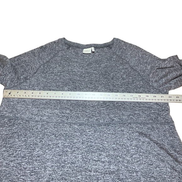 SIMPLE x SUZANNE BETRO Cotton Rayon Blend Seam Detail Sweatshirt / Tunic Sz 1X - Picture 7 of 11
